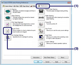 Canon Pixma TS705a: How to Print a Nozzle Check Test Page 