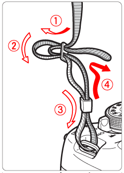 attaching camera strap