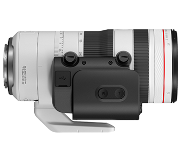 RF70-200mm f2.8L IS USM Z Side with PZ-E2 WH